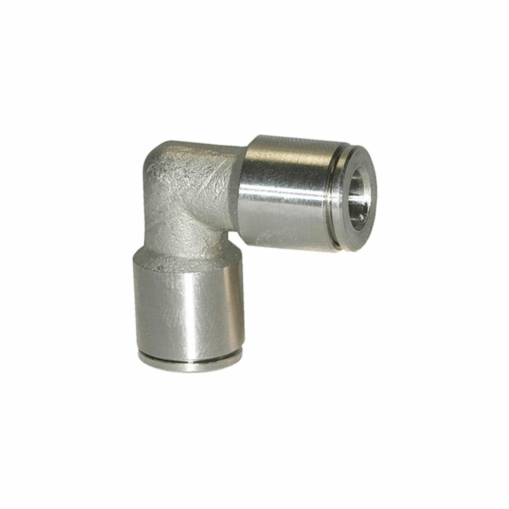 L-Steckverbindung, für Schlauch-Außen-Ø 8, 15bar, Edelst. 1.4404