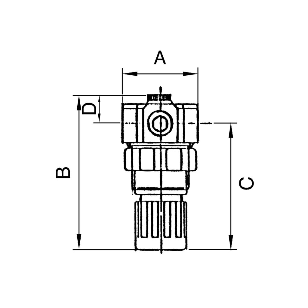 Druckregler für Wasser, inkl. Mano, G 1/4, 0,1-3 bar, PE max. 25