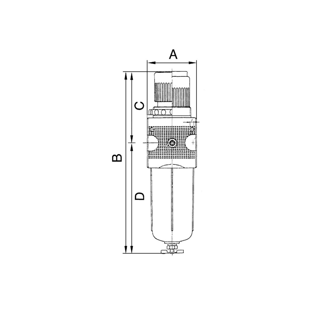 Filterregler »multifix«, PC-Behälter, BG 1, G 1/4, 0,1-3 bar, HA
