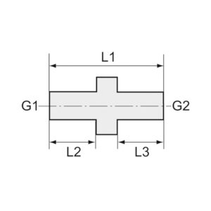 Doppelgewindenippel, G 1/8 a., G 1/8 a., SW 14, Messing