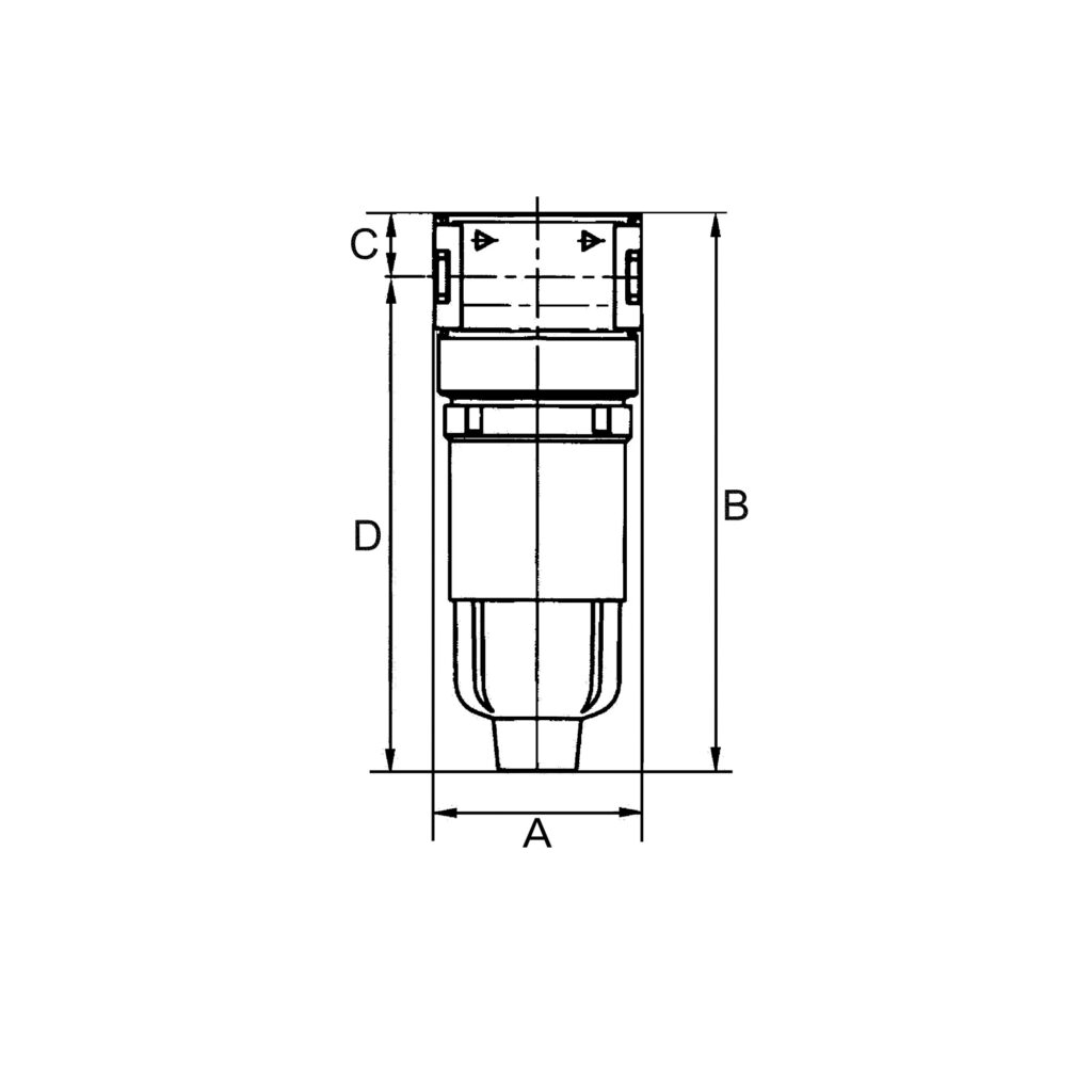 Aktivkohlefilter »multifix-mini«, mit Metallbehälter, BG 0, G 1/8