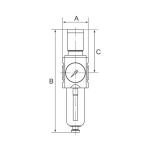 Filterregler »FUTURA«, PC, SK, Mano, BG 1, G 1/4, 0,1-1 bar, HA