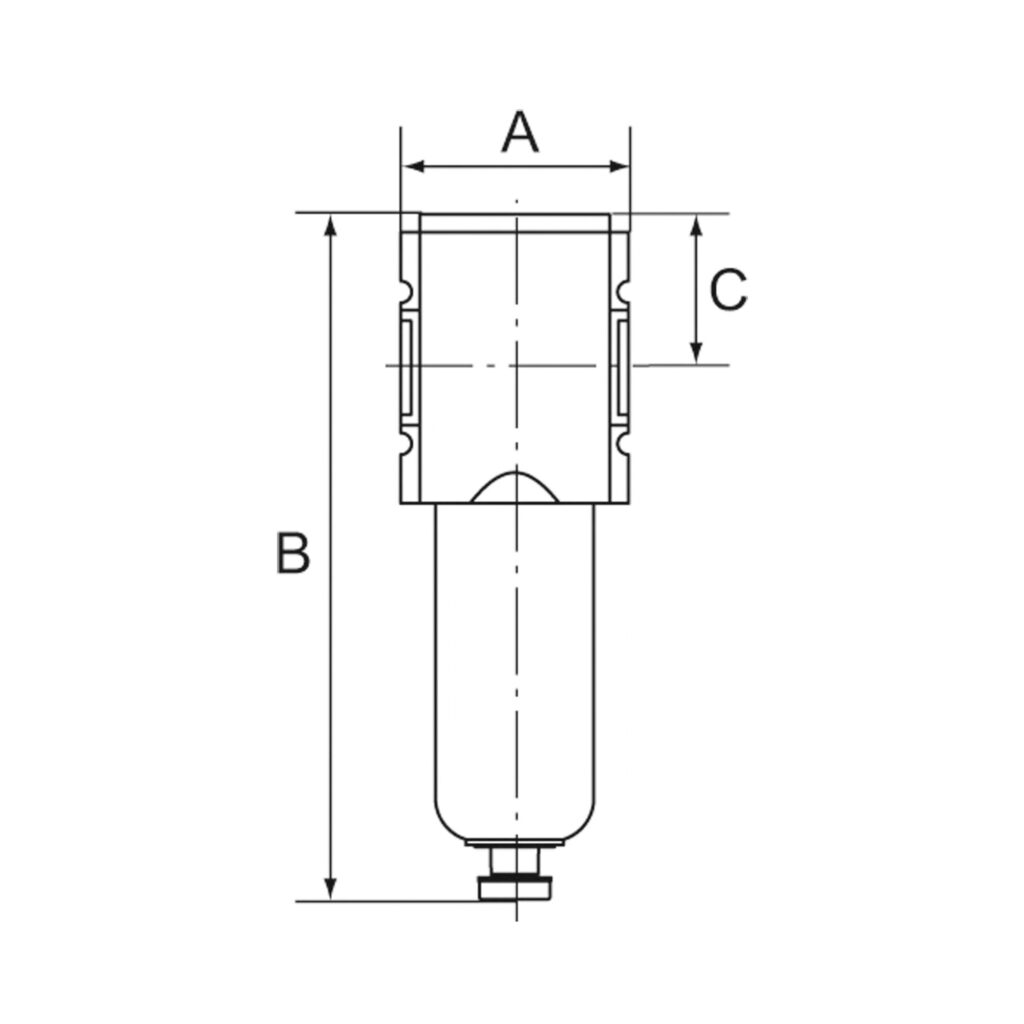 Filter »FUTURA-mini« mit PC-Behälter, 5 µm, BG 0, G 1/4, HA