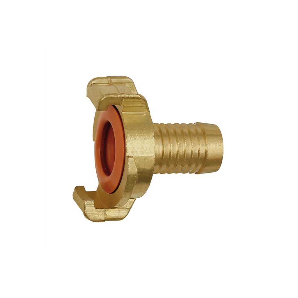 GEKA-Schlauchstück, starr, für Trinkwasser, Messing blank, LW 10