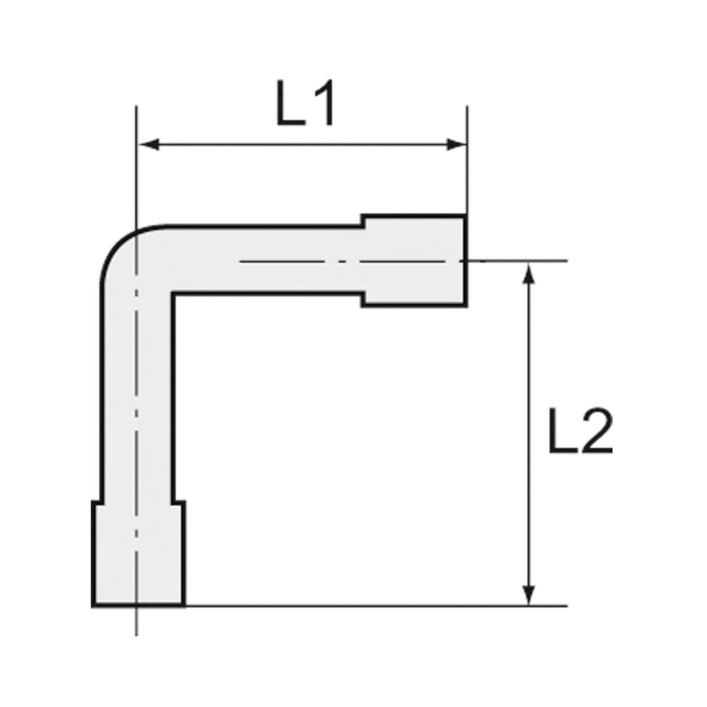 Winkel-Schlauchverbindungsstutzen, für Schlauch LW 3 mm, POM