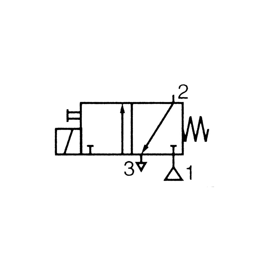 3/2 Wege-MV, ES, NC, direktg., 24 V DC, FPM, G 1/8, PN 0 - 15 bar