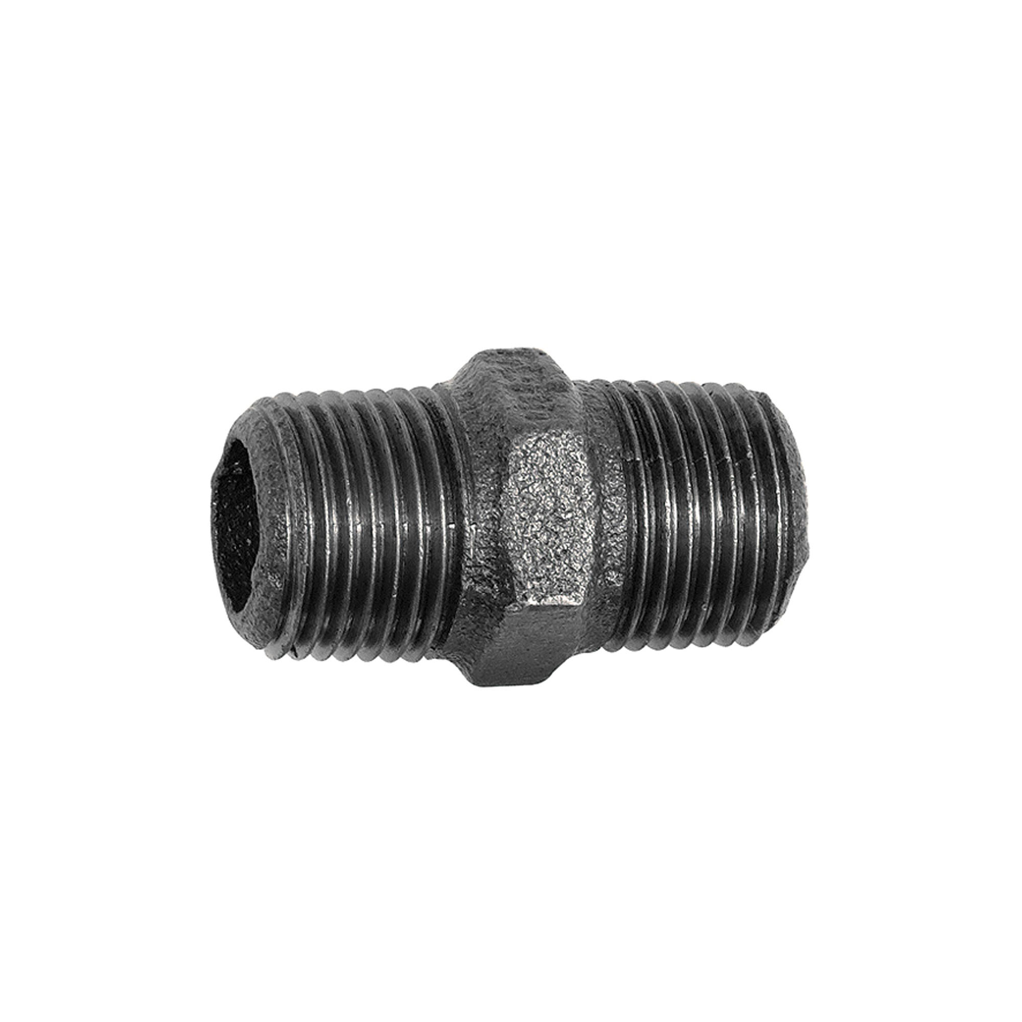 Doppelgewindenippel 280, R 1/4 a., R 1/4 a., Temperguss schwarz