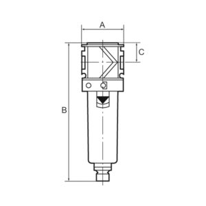 Filter »variobloc«, mit Polycarbonatbehälter, BG 1, G 1/4
