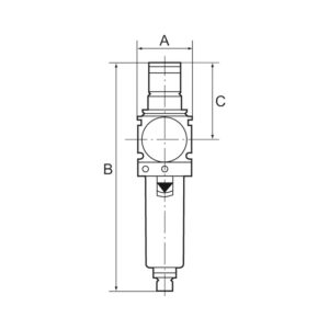Filterregler »variobloc« mit PC-Behälter, BG 1, G 1/4, 0,5-10 bar