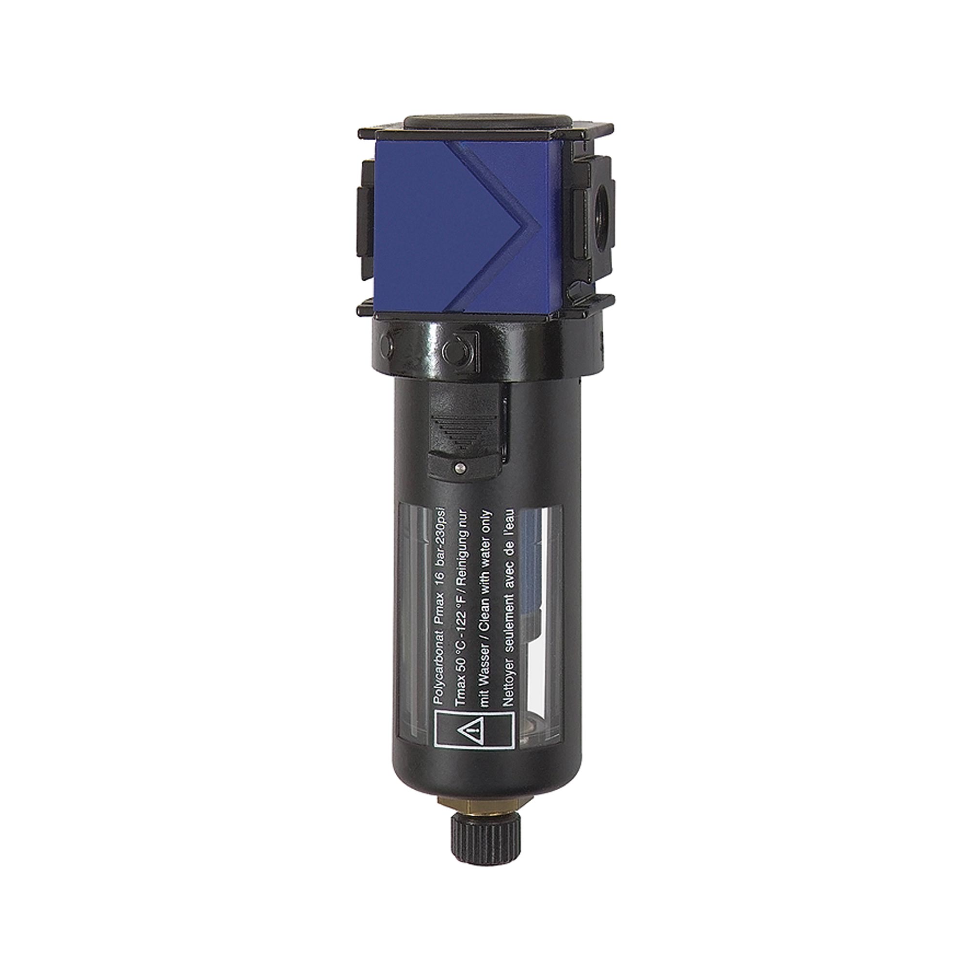 Mikrofilter »variobloc«, mit PC-Behälter, Schutzkorb, BG 1, G 1/4
