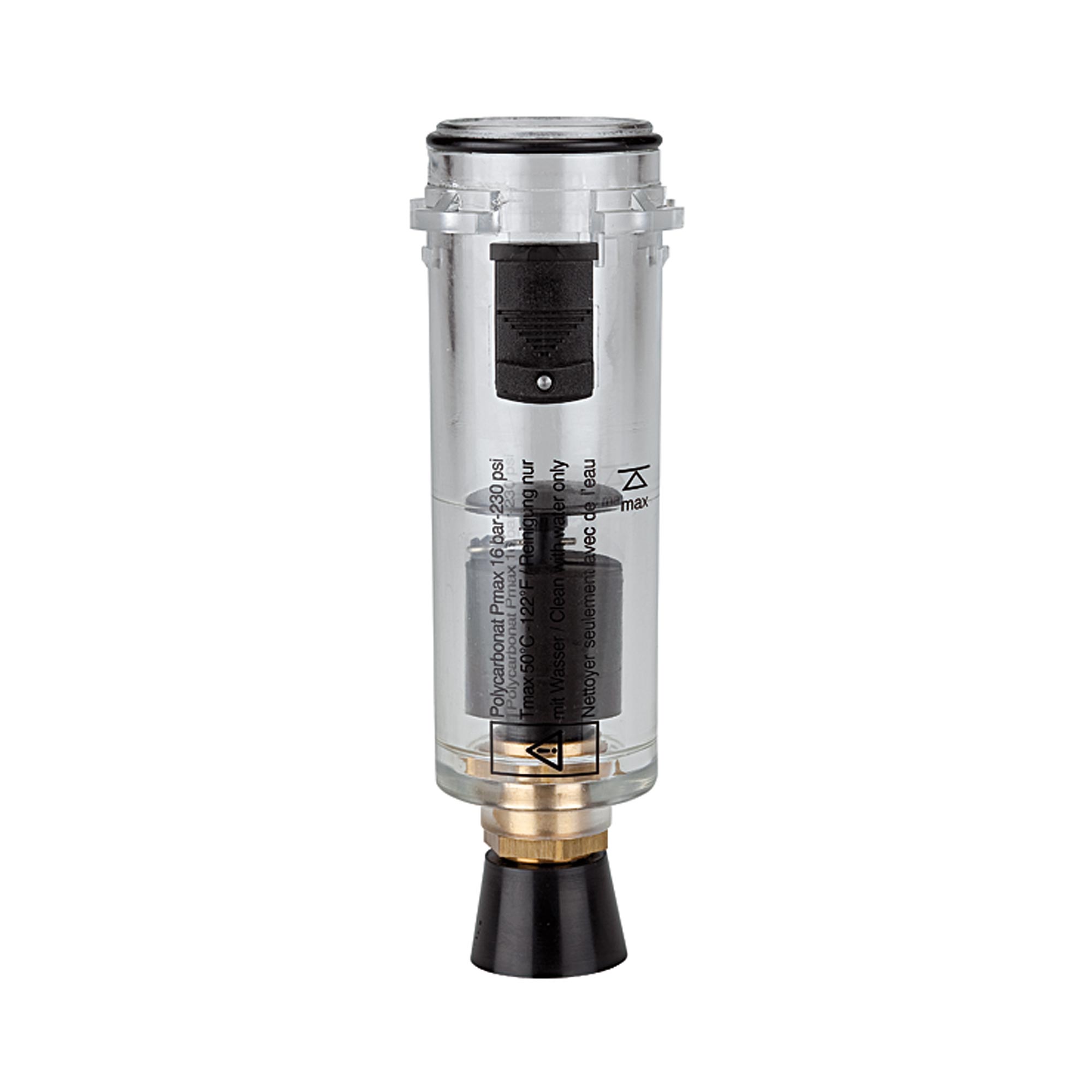 Polycarbonatbehälter, automatisches Ablassven.(Einbauausf.), BG 1